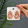 1 Pair Luxurious Shiny Water Droplets Inlay Copper Alloy Glass Ear Studs