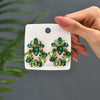 1 Pair Luxurious Shiny Water Droplets Inlay Copper Alloy Glass Ear Studs