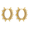 1 Pair Elegant Glam Lady Circle Plating Inlay Copper Artificial Pearls Zircon 18k Gold Plated Earrings