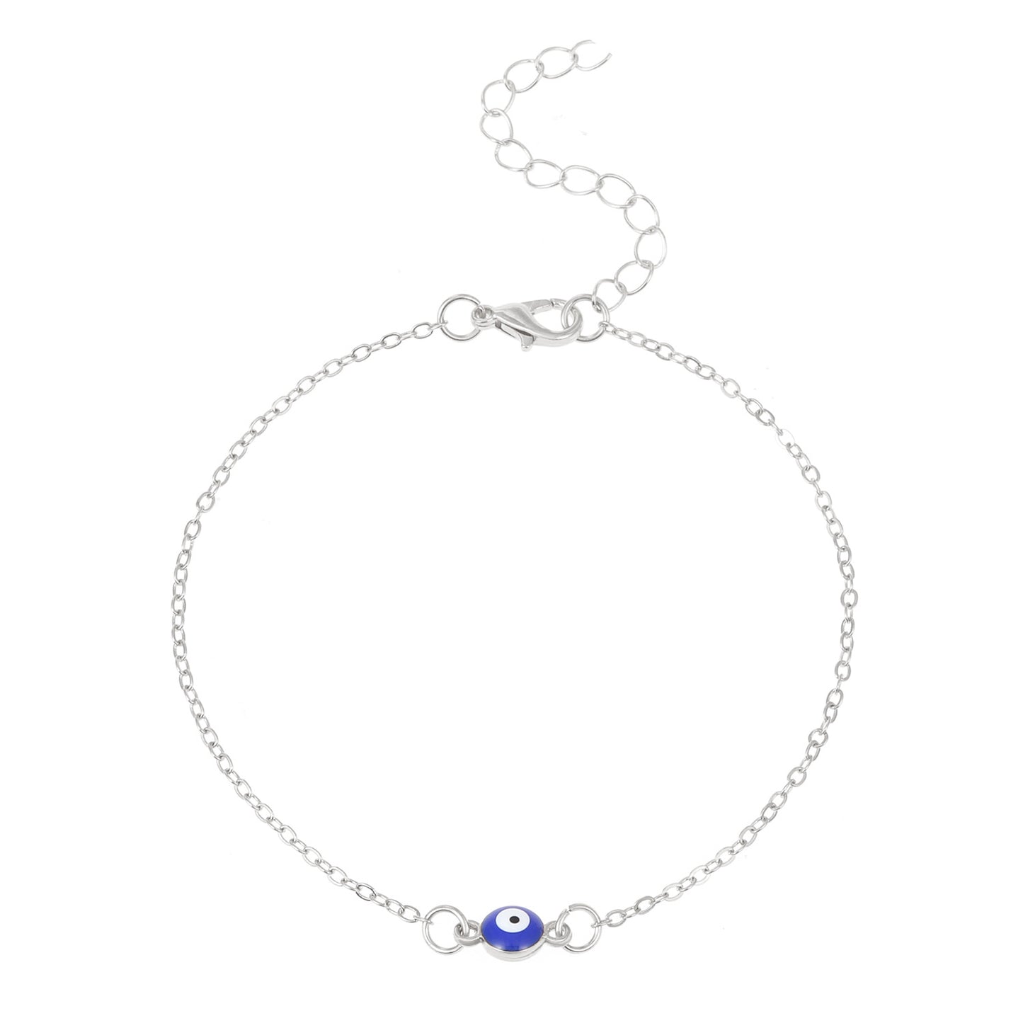 Fashion Devil's Eye Alloy Diamond Artificial Gemstones Women's Anklet