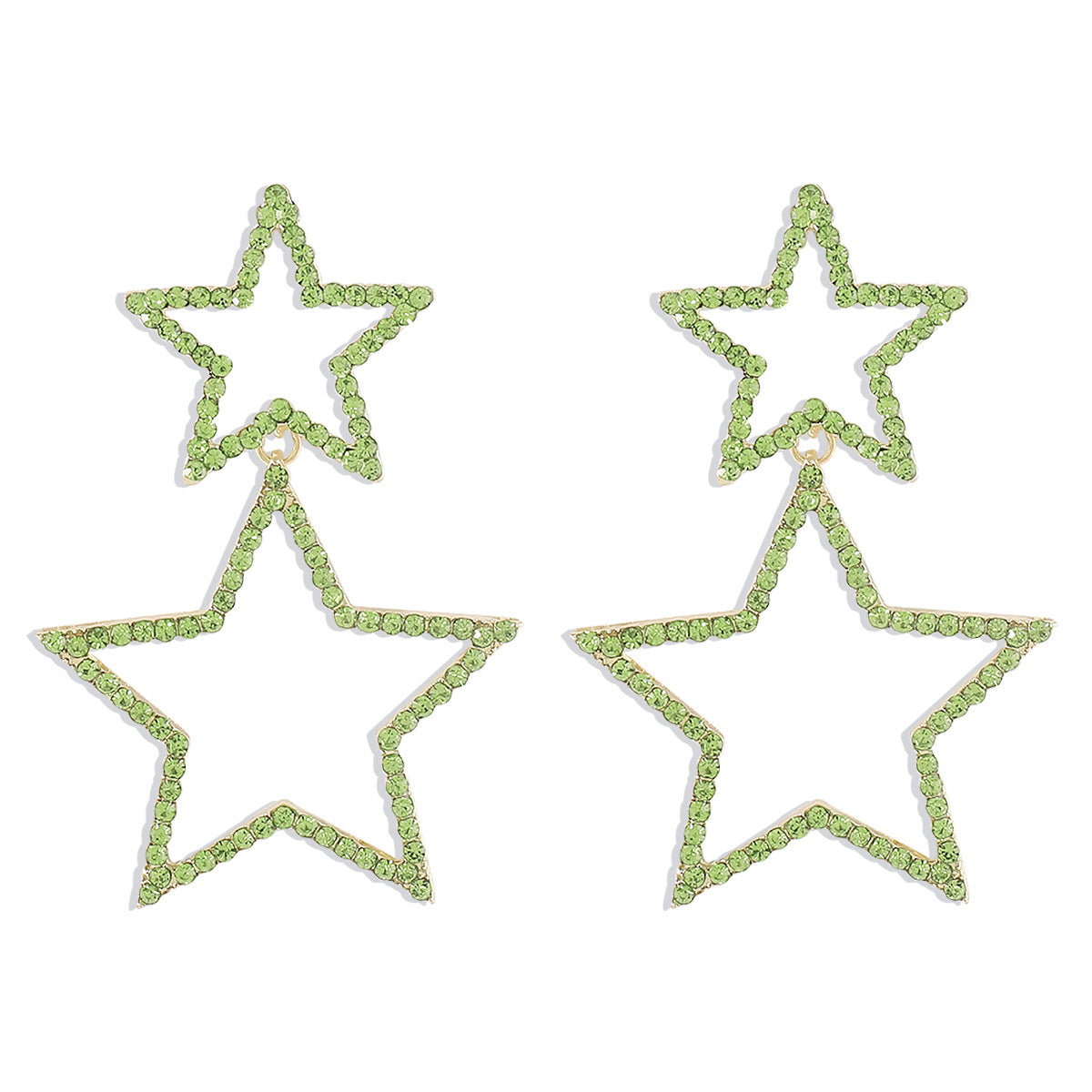 Wholesale Jewelry 1 Pair Elegant Star Alloy Rhinestones Earrings