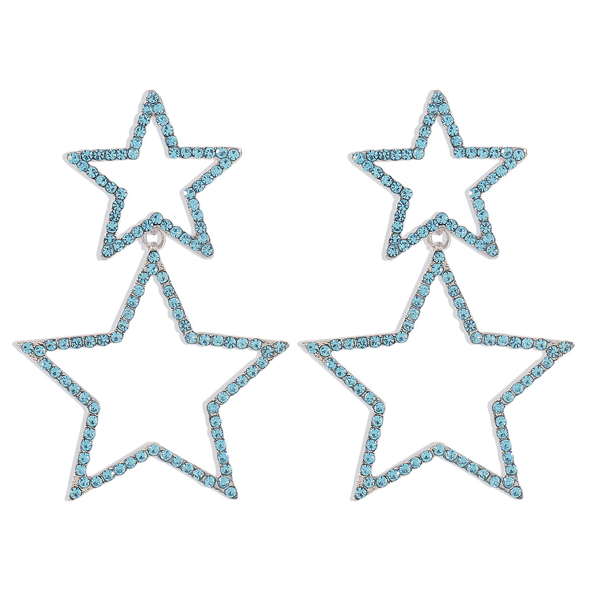 Wholesale Jewelry 1 Pair Elegant Star Alloy Rhinestones Earrings