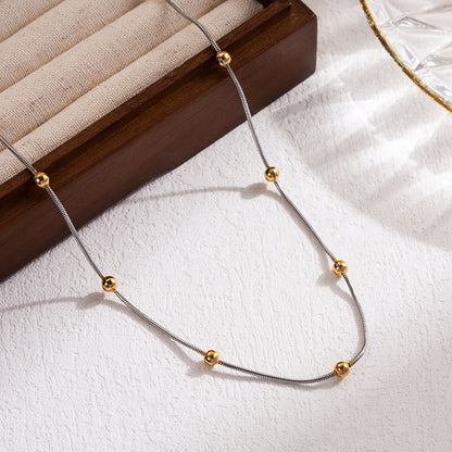 Ig Style Casual Simple Style Solid Color Stainless Steel 18k Gold Plated Necklace