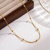 Ig Style Casual Simple Style Solid Color Stainless Steel 18k Gold Plated Necklace