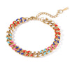 Hip-hop Commute Colorful Titanium Steel Enamel Plating 18k Gold Plated Bracelets