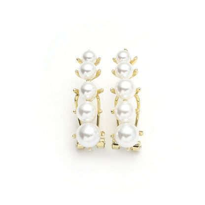 Sweet Solid Color Alloy Women's Ear Studs