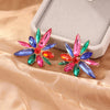 1 Pair Vintage Style Exaggerated Flower Plating Inlay Alloy Rhinestones Gold Plated Ear Studs