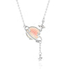 Wholesale Elegant Star Planet Sterling Silver Inlay Moonstone Necklace