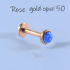 Simple Style Round Stainless Steel Artificial Gemstones Lip Stud Ear Studs In Bulk