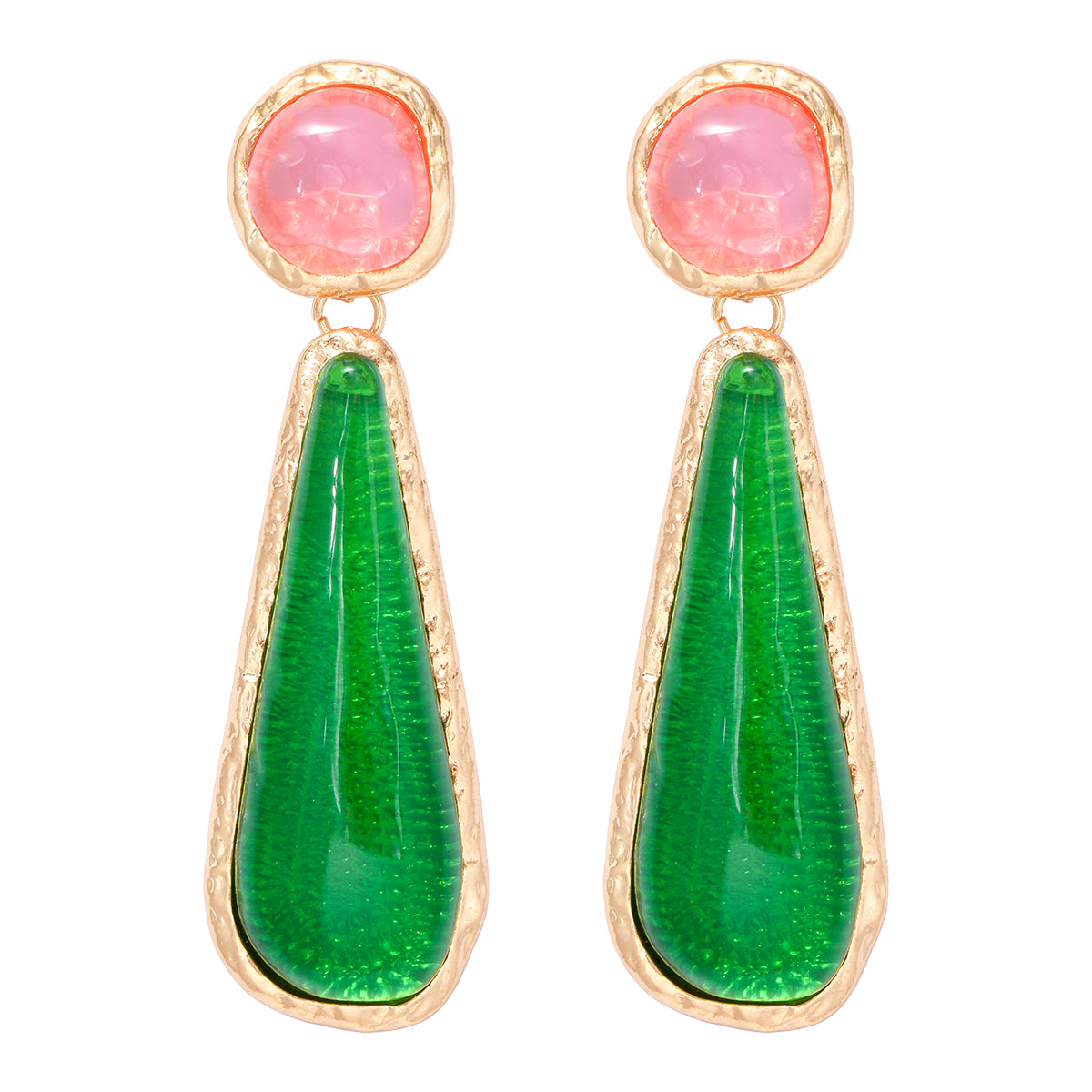 Elegant Vintage Style Water Droplets Alloy Inlay Resin Women's Drop Earrings