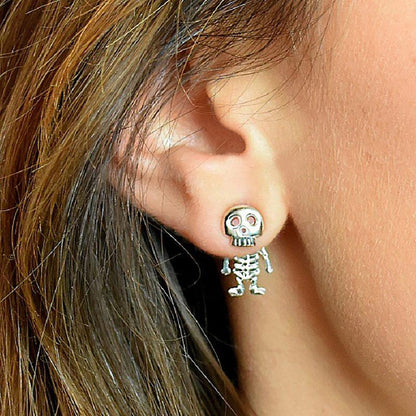 Hip-hop Skeleton Skull Alloy Plating Women's Ear Studs