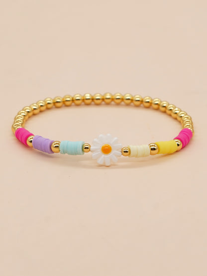 Casual Pentagram Letter Heart Shape Glass Glass Soft Clay Beaded Women's Bracelets