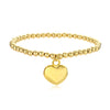 Simple Style Heart Shape Copper Zircon Bracelets Earrings Necklace In Bulk