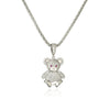 Hip-hop Bear Copper Inlay Zircon Pendant Necklace