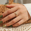 Ins Style Casual Human Oval Copper Plating 18k Gold Plated Open Ring