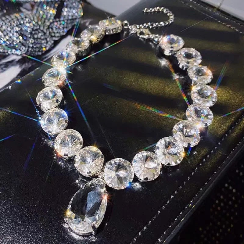 Sexy Shiny Water Droplets Rhinestone Women's Choker