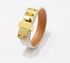 Ig Style Solid Color Pu Leather Alloy Plating Unisex Bangle