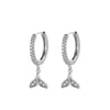 1 Pair Ig Style Commute Fish Tail Plating Inlay Copper Zircon Gold Plated Silver Plated Drop Earrings