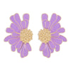 Elegant Vintage Style Sweet Flower Alloy Enamel Women'S Ear Studs