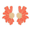 Elegant Vintage Style Sweet Flower Alloy Enamel Women'S Ear Studs