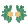 Elegant Vintage Style Sweet Flower Alloy Enamel Women'S Ear Studs