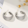 1 Pair Ig Style C Shape Plating Alloy Ear Studs