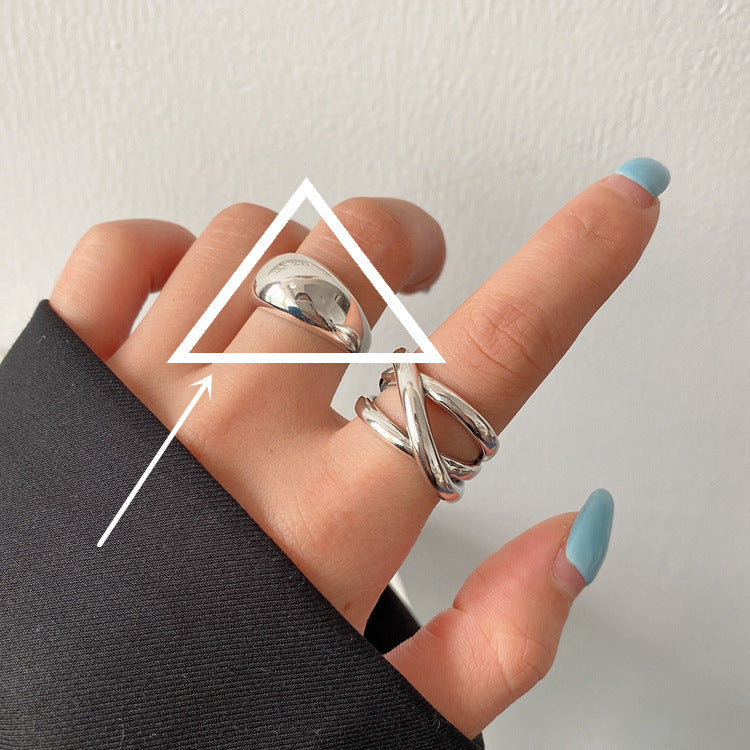 Hip-hop Streetwear Geometric Copper Open Ring