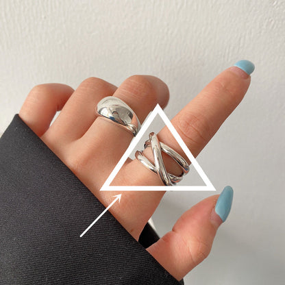 Hip-hop Streetwear Geometric Copper Open Ring