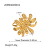 Ig Style Sunflower Stainless Steel Plating 18k Gold Plated Open Ring