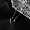 Wholesale Simple Style Heart Shape Sterling Silver Plating Inlay Zircon Necklace