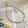 Baroque Style Round Copper Gold Plated Necklace In Bulk