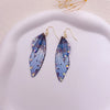 1 Pair Simple Style Wings Copper Epoxy Women'S Drop Earrings