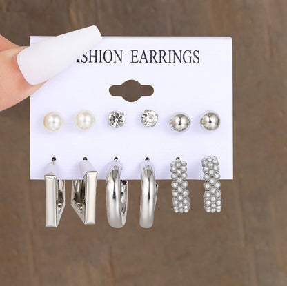 1 Set Elegant Lady Geometric Plating Alloy Earrings