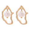 Elegant Geometric Alloy Inlay Artificial Pearls Women's Drop Earrings