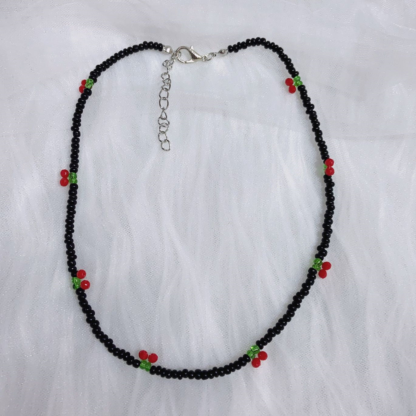 Cute Cherry Glass Beaded Women's Necklace