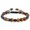 Modern Style Geometric Natural Stone Howlite Tiger Eye Bracelets