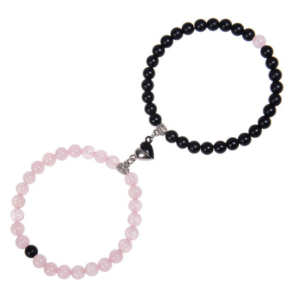 Casual Round Howlite Frosted Stone Crystal Bracelets