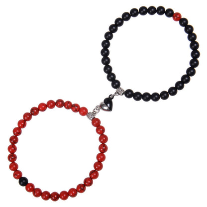 Casual Round Howlite Frosted Stone Crystal Bracelets