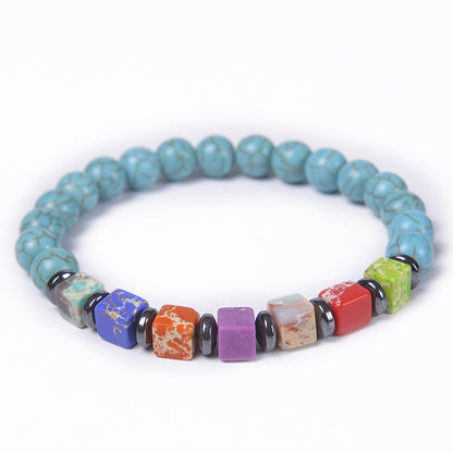 Casual Geometric Natural Stone Turquoise Tiger Eye Bracelets