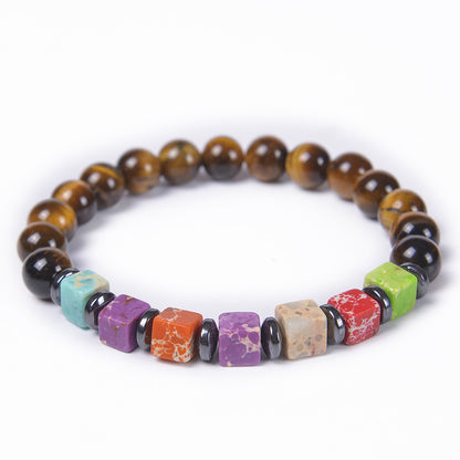 Casual Geometric Natural Stone Turquoise Tiger Eye Bracelets