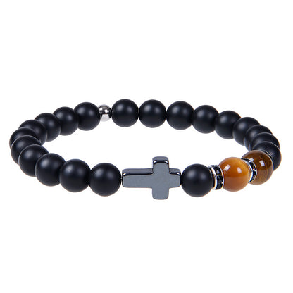 Simple Style Cross Natural Stone Bracelets In Bulk