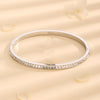 Elegant Circle 18K Gold Plated Rhinestones Steel Wholesale Bangle