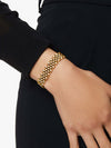 Ig Style Solid Color Stainless Steel Plating Inlay Zircon 18k Gold Plated Bracelets