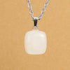 Simple Style Geometric Natural Stone Ferroalloy Knitting Pendant Necklace