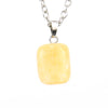 Simple Style Geometric Natural Stone Ferroalloy Knitting Pendant Necklace