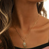 Pastoral Flower Copper Plating Inlay Artificial Diamond Pendant Necklace