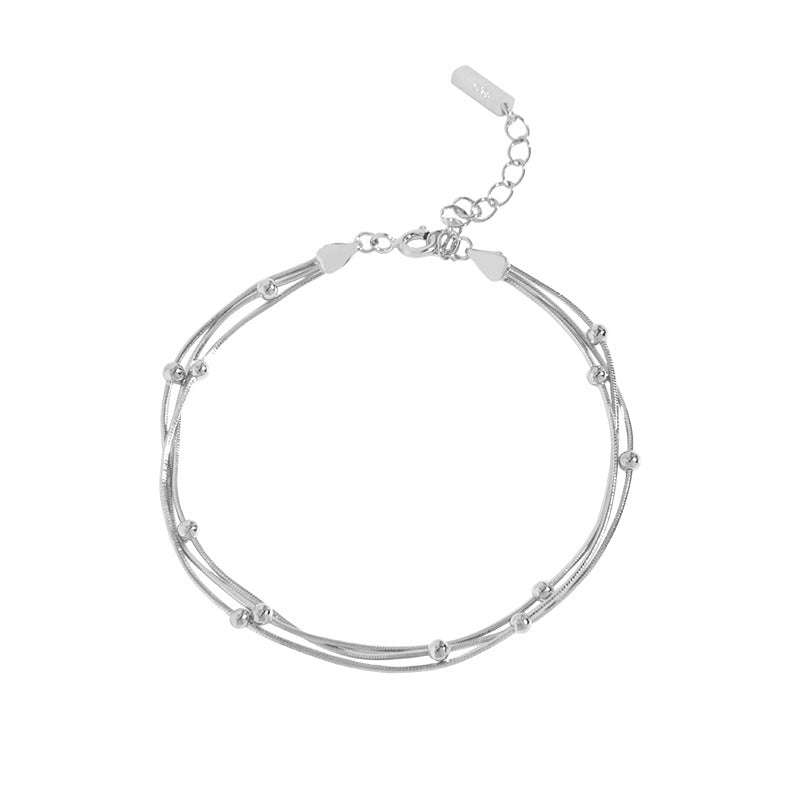 Ig Style Basic Geometric Sterling Silver Plating 18k Gold Plated White Gold Plated Bracelets