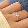 Ig Style Simple Style Oval Copper Plating Inlay Zircon Silver Plated Open Ring