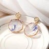 Pastoral Flower Resin Epoxy Plating Women'S Drop Earrings