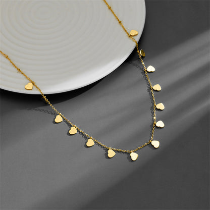 Simple Style Pentagram Heart Shape Titanium Steel Plating 18k Gold Plated Necklace